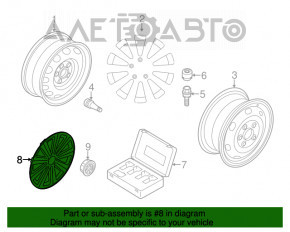 Capac roată R16 VW Passat b7 12-15 SUA tip 3