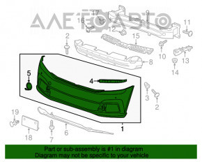 Bara față goală VW Passat b8 16-19 USA R-Line nou original