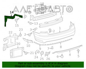 Suportul pentru bara spate stânga VW Passat b8 16-19 SUA nou OEM original