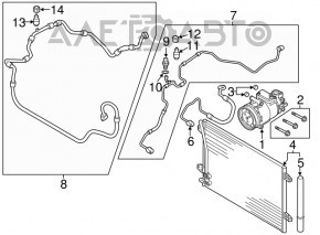 Radiatorul de aer condiționat al condensatorului VW Passat b7 12-15 SUA este stricat