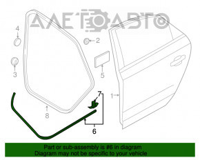 Уплотнитель двери задней правой VW Passat b8 16-19 USA нижний