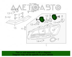 Capacul farului VW Passat b7 12-15 USA - nou OEM original