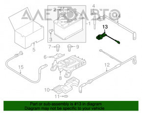 Terminalul bateriei plus VW Passat b8 16-19 SUA 3.6