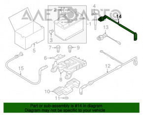 Клемма аккумулятора минусовая VW Passat b8 16-19 USA 3.6