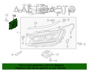 Controlul farului LED VW Passat b8 16-19 SUA