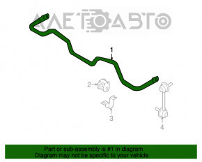 Stabilizator spate Infiniti G25 G35 G37 4d 06-14 grosime 24mm