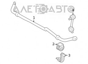 Bara de stabilizare spate dreapta pentru Nissan Rogue 21-23