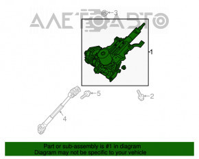 Volanul Kia Optima 11-15 cu direcție asistată electronic și funcție start-stop.