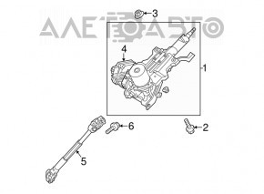 Рулевая колонка Hyundai Sonata 11-15 эур, сломана фишка