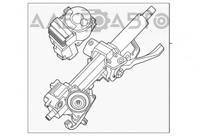 Coloana de direcție Hyundai Sonata 20- blocată sub cheie de contact