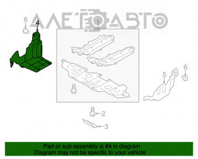 Protecția arcului motorului dreapta pentru Subaru Forester 14-18 SJ 2.0 XT