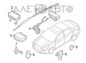 Подушка безопасности airbag в руль водительская Kia Optima 14-15 черная