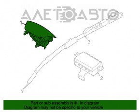 Airbag-ul din volanul șoferului pentru Kia Forte 4d 17-18, restilizat, cu cartuș piric.