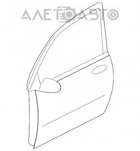 Ușă asamblată față stânga Mitsubishi Outlander 16-21 restilizat albastru D14, defect la capac