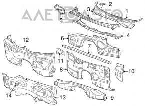 Grila stergatoarelor de plastic Chrysler 300 13-