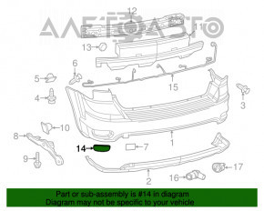 Отражатель задний левый Jeep Grand Cherokee WK2 11-21