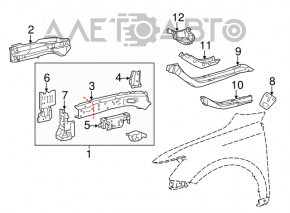 Bara de protecție față dreapta Toyota Prius 30 10-15