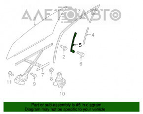 Geam ghid al ușii din față stânga Mitsubishi Outlander Sport ASX 10-