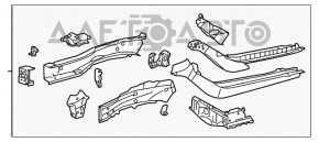 Partea din față dreapta a unui sfert Toyota Camry v50 12-14 SUA, negru cu stâlp central, fără longarina, tijă.