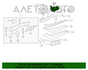 Bara de protecție a aripioarei stângi pentru Toyota Highlander 14-19