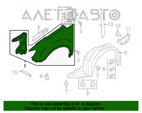 Aripa dreapta fata Subaru B10 Tribeca