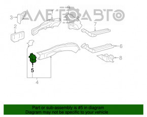 Bara de protecție stânga Toyota Avalon 13-18 nouă originală