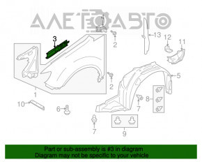 Suport aripi dreapta față Subaru B10 Tribeca