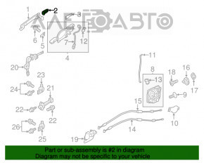 Manerul exterior al ușii din față stânga Mitsubishi Outlander Sport ASX 10-