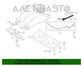 Амортизатор капота Subaru b9 Tribeca