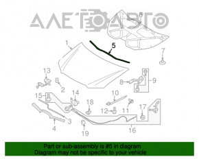 Garnitura capacului portbagajului spate Subaru B9 Tribeca