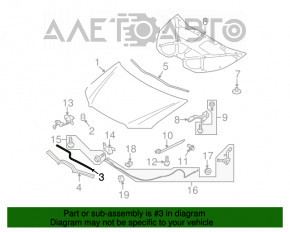 Garnitura capotei Subaru B10 Tribeca