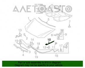 Amortizorul capotei Subaru B10 Tribeca