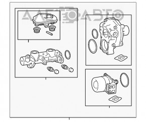 Cilindrul principal de frână asamblat pentru Honda Accord 16-17 rest hybrid