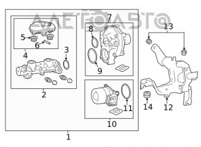 Cilindrul principal de frână asamblat pentru Honda Accord 16-17 rest hybrid