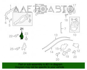 Петля двери нижняя задняя левая Mitsubishi Outlander Sport ASX 10-