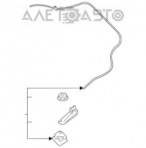 Cablu de deblocare a capotei Subaru Outback 20 cu maner nou original OEM