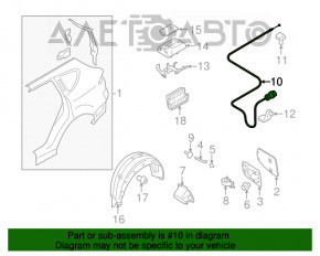 Cablu de deschidere a capacului rezervorului de combustibil pentru Subaru B9 Tribeca