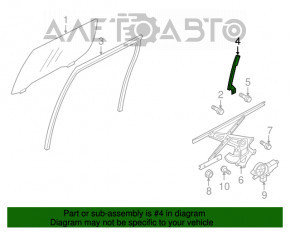 Geam ghidaj ușă spate stânga Mitsubishi Outlander Sport ASX 10-