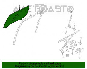 Sticla ușii din spate stânga a Mitsubishi Outlander Sport ASX 10-