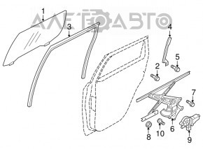 Geam electric cu motor spate stânga Mitsubishi Outlander Sport ASX 10-