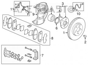 Senzor ABS față dreapta Honda Accord 13-17