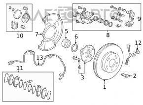 Датчик ABS передний правый Honda Clarity 18-21 usa