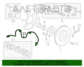 Senzorul ABS frontal stânga Honda Clarity 18-21 SUA