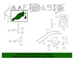 Механизм ручки двери задней левой Mitsubishi Outlander Sport ASX 10-