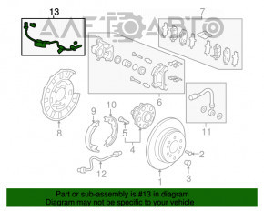 Senzorul ABS din spatele dreapta al Acura MDX 14-16 AWD