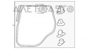 Уплотнитель двери задней правой Mitsubishi Outlander Sport ASX 10-