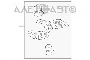 Protecție pentru partea din spate a podelei, dreapta, pentru Toyota Prius 30, 10-15, mică.