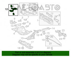 Protecție pentru partea din spate a podelei, dreapta, pentru Toyota Prius 30, 10-15, mică.