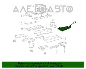 Protecția fundului stânga spate pentru Lexus LS460 07-12 este ștearsă.