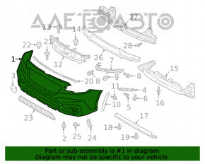 Бампер передний голый Subaru Outback 20- OEM